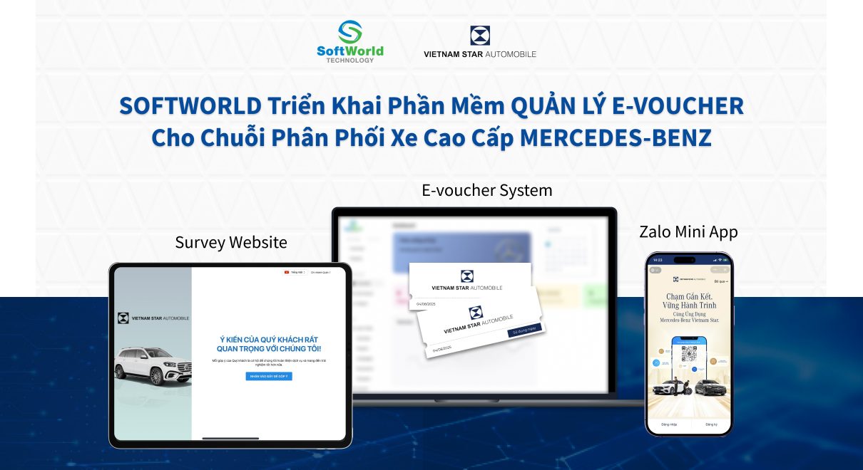 Softworld triển khai phần mềm quản lý e-voucher cho chuỗi phân phối xe Mercedes-Benz