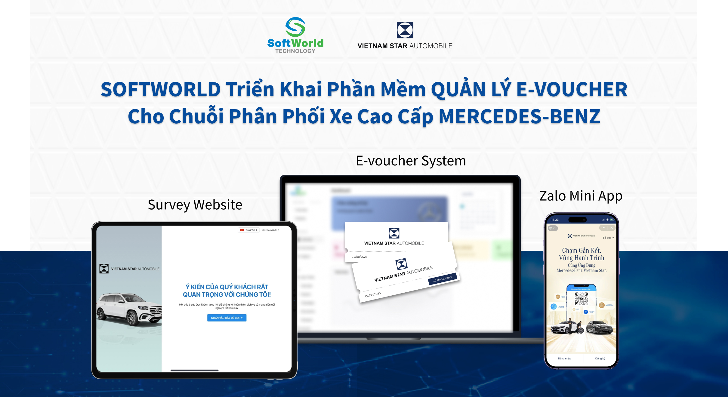 Softworld triển khai phần mềm quản lý e-voucher cho chuỗi phân phối xe Mercedes-Benz